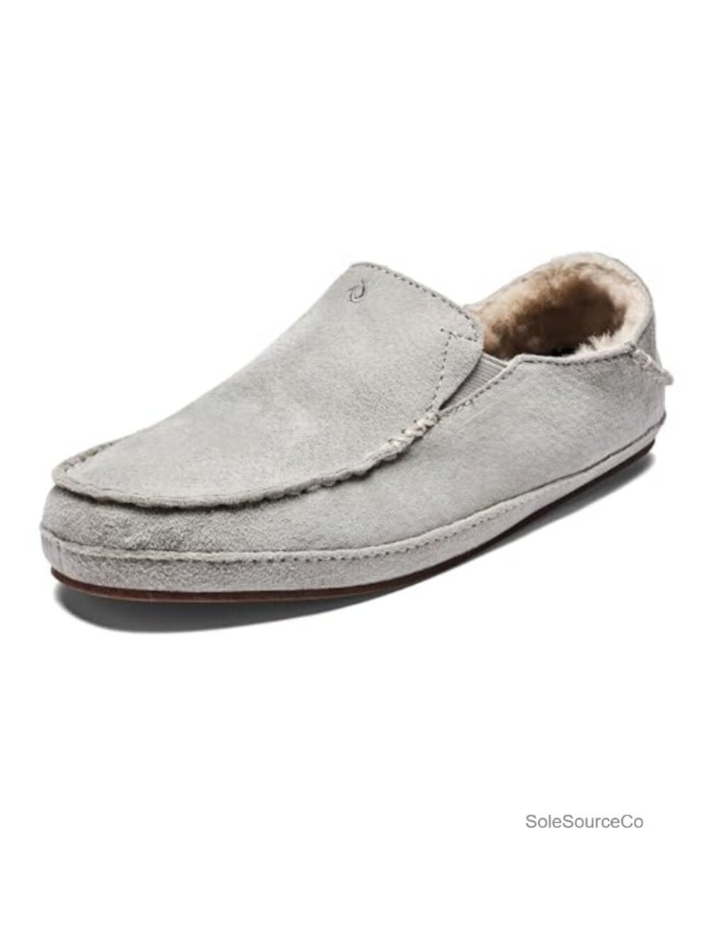 Women's Shearling Lined Leather Slippers, Slip-On Mules with Foldable Heel,